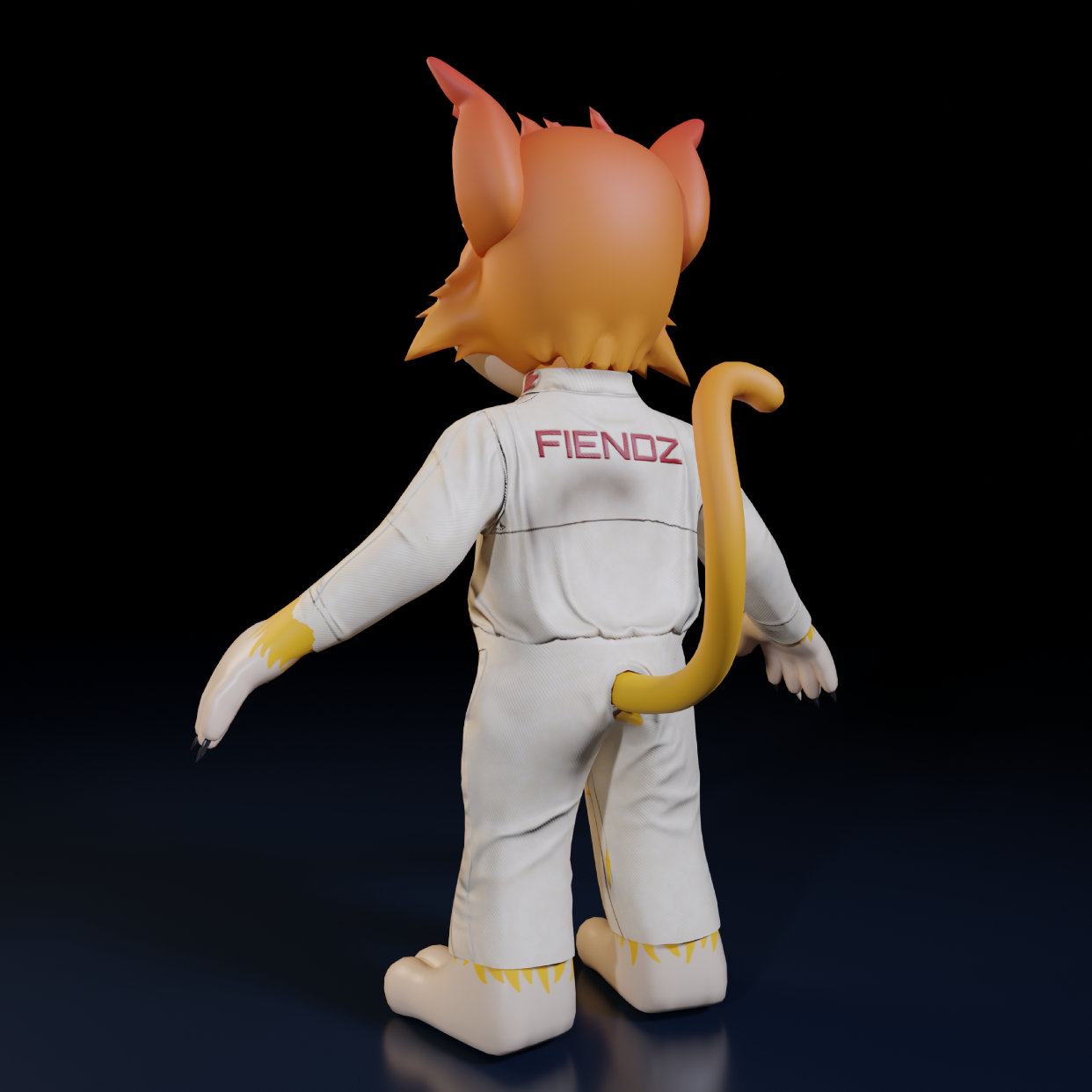 3D Fiend back view